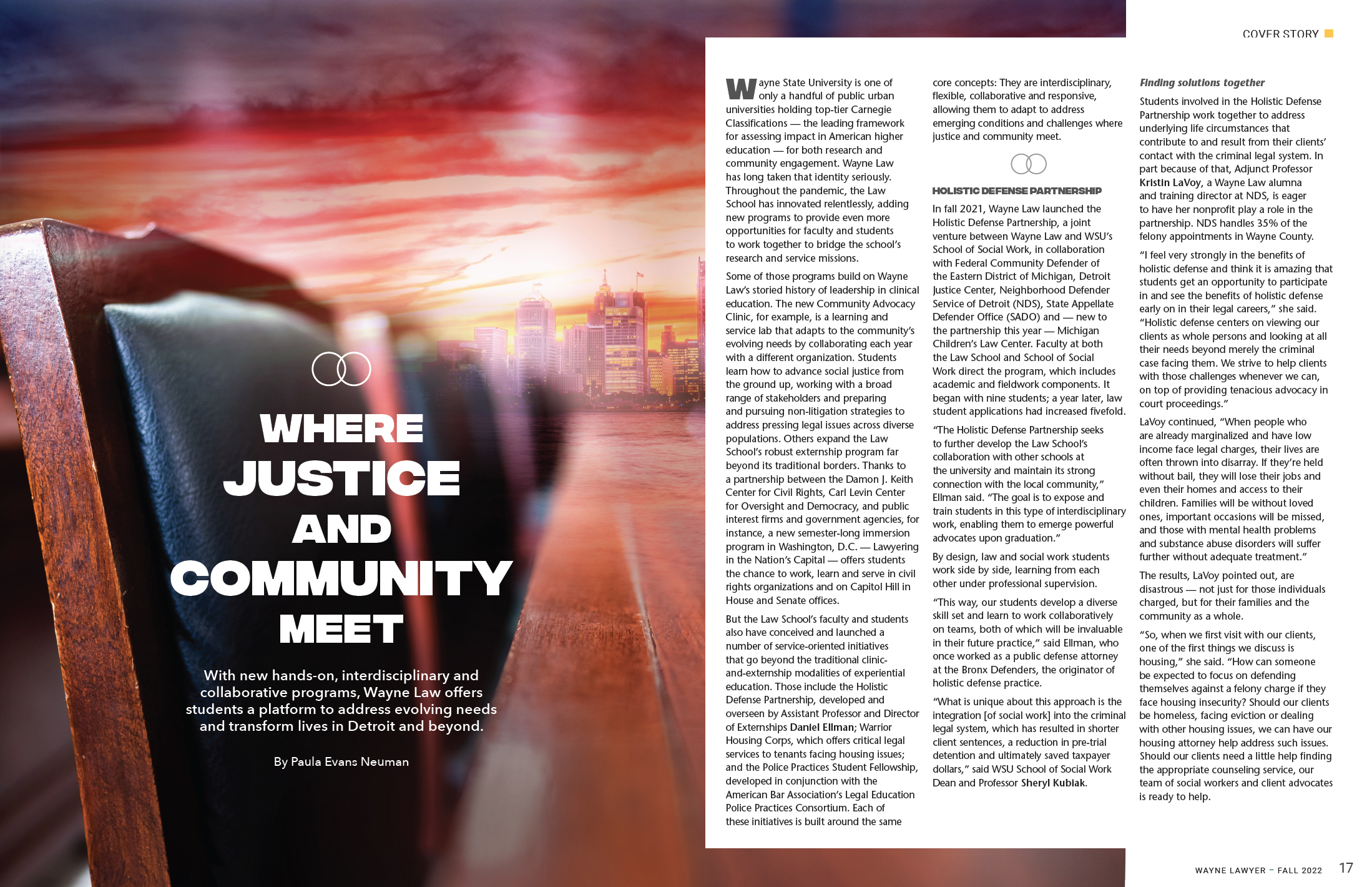 wayne lawyer justice and community spread